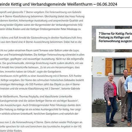 4-Sterne Zertifizierte Ferienwohnung Festung Zu Ketghe - Naehe Koblenz Fuer Urlaub Und Arbeit Kettig المظهر الخارجي الصورة